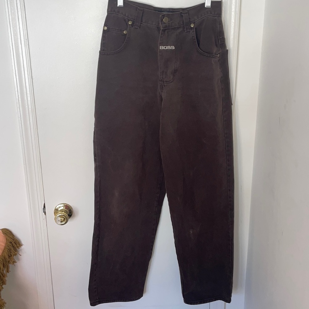 Vintage Hugo Boss Brown Jeans Wide Leg Cut